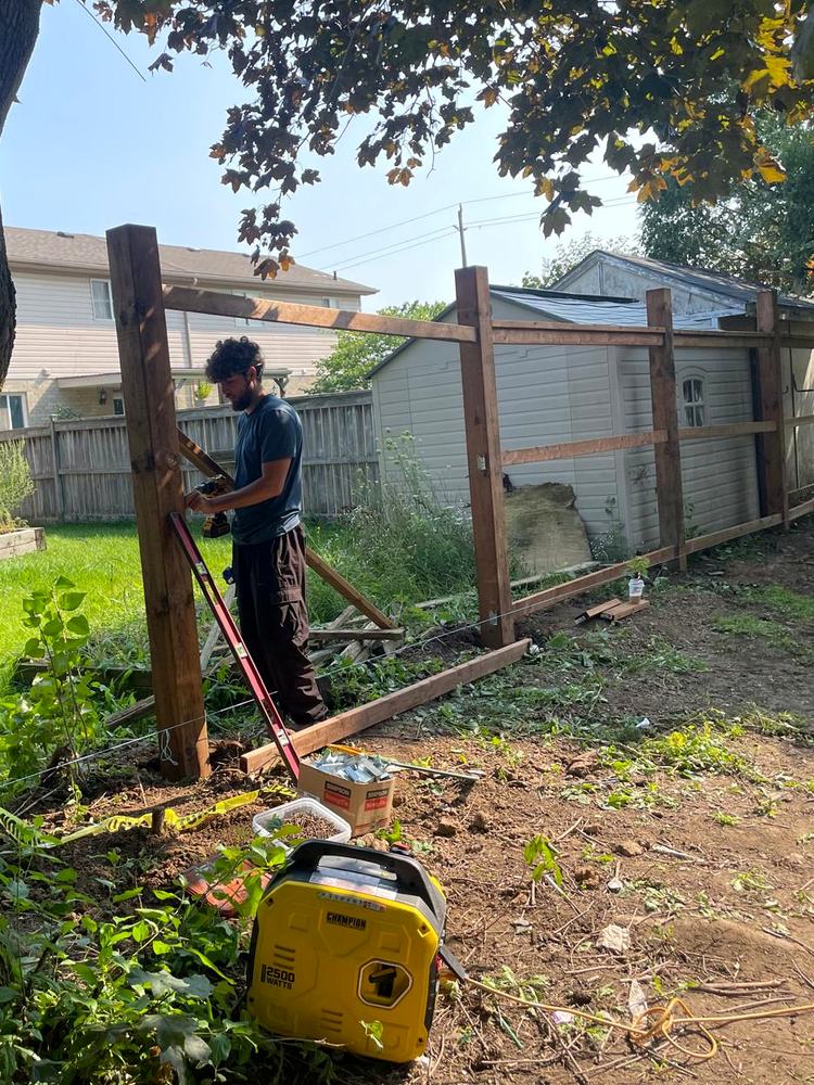 Old fence line torn out for replacement