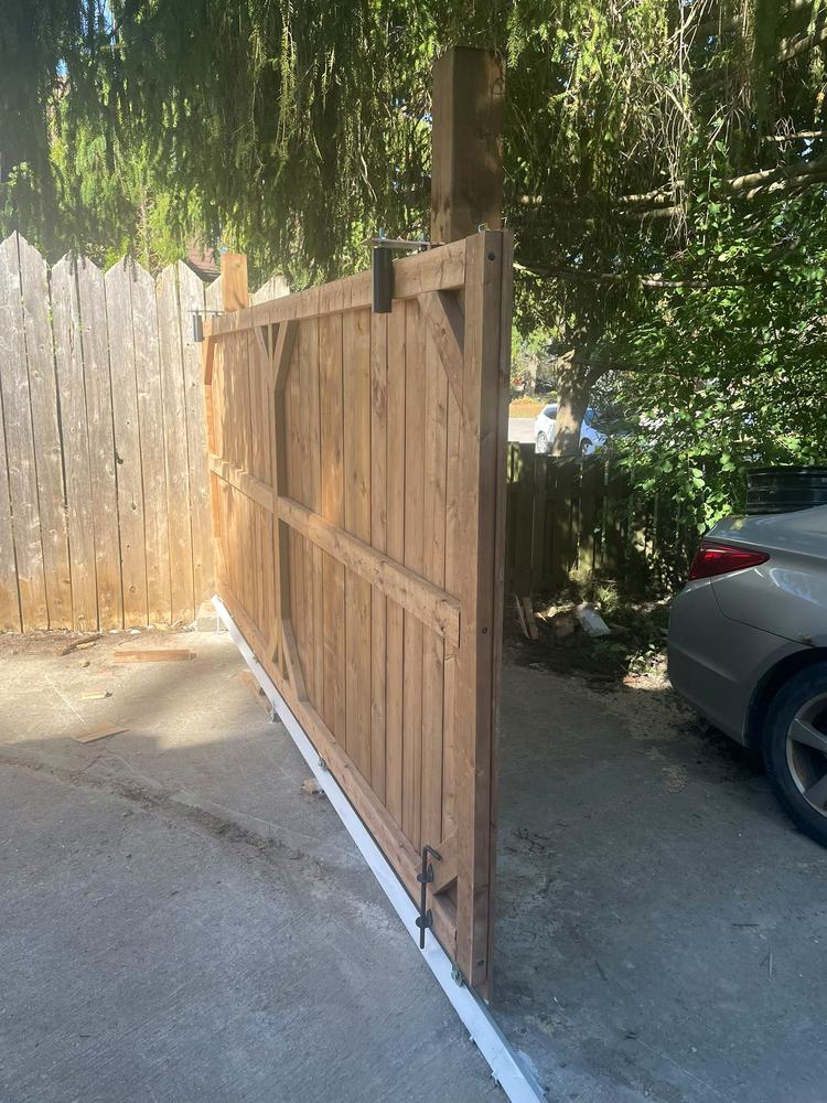 Custom cedar gate built and hung